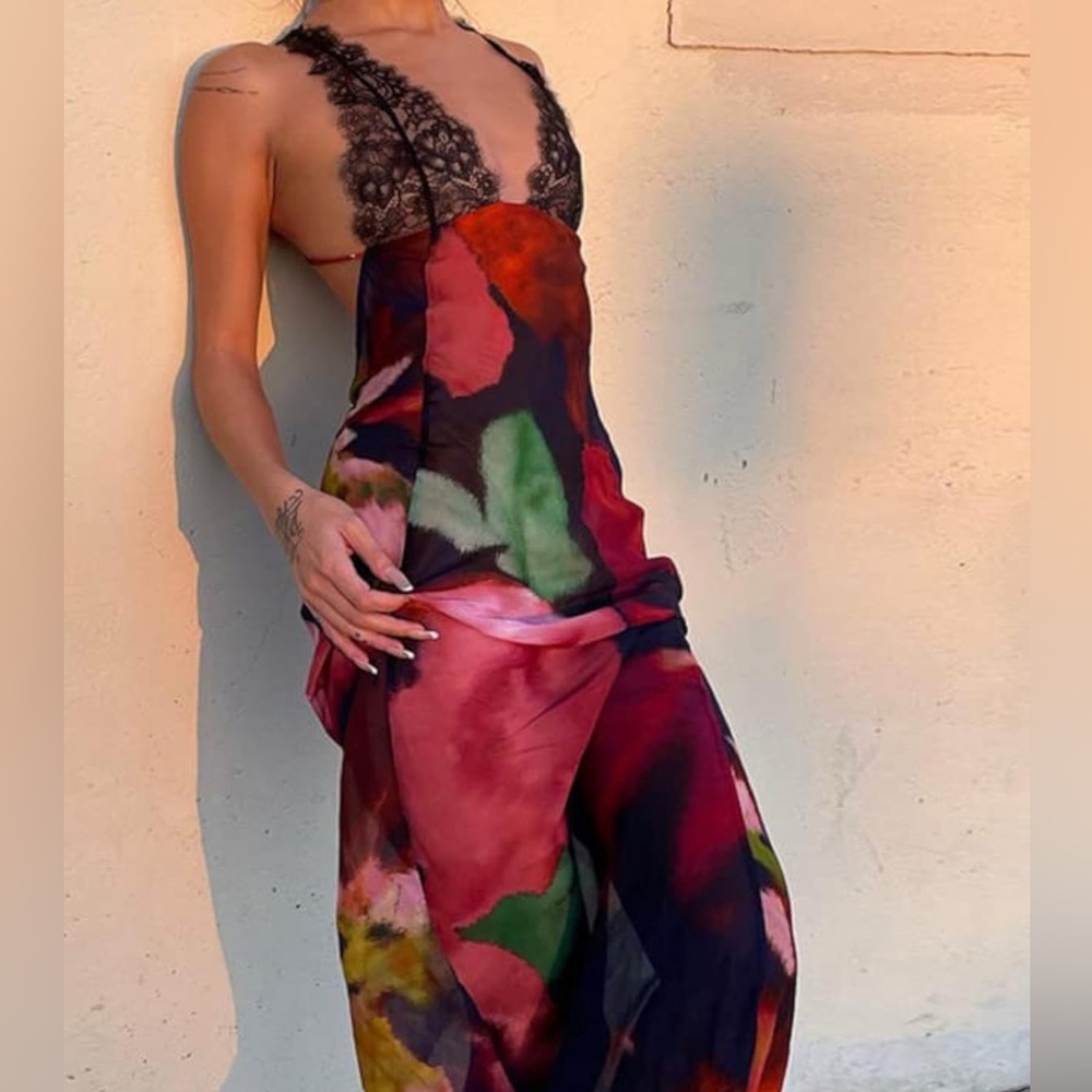 Vibrant Floral Maxi Dress